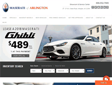 Tablet Screenshot of maseratiofarlington.com